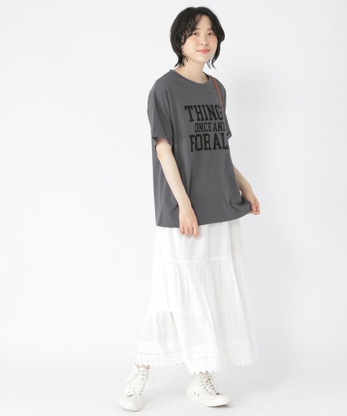 studio CLIP（スタディオクリップ）の「カレッジロゴTシャツ（Tシャツ/カットソー・レディース・スモーク/オフホワイト/アイボリー/イエロー/ブラウン/ホワイト・FREE）」の14枚目の写真