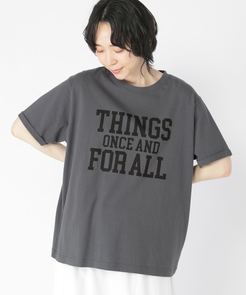 studio CLIP（スタディオクリップ）の「カレッジロゴTシャツ（Tシャツ/カットソー・レディース・スモーク/オフホワイト/アイボリー/イエロー/ブラウン/ホワイト・FREE）」の22枚目の写真