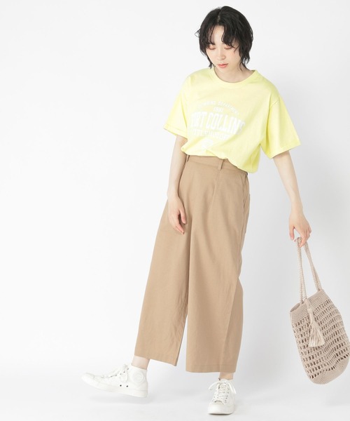 studio CLIP（スタディオクリップ）の「カレッジロゴTシャツ（Tシャツ/カットソー・レディース・スモーク/オフホワイト/アイボリー/イエロー/ブラウン/ホワイト・FREE）」の7枚目の写真