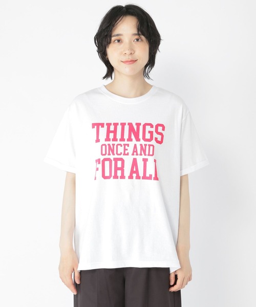 studio CLIP（スタディオクリップ）の「カレッジロゴTシャツ（Tシャツ/カットソー・レディース・スモーク/オフホワイト/アイボリー/イエロー/ブラウン/ホワイト・FREE）」の19枚目の写真