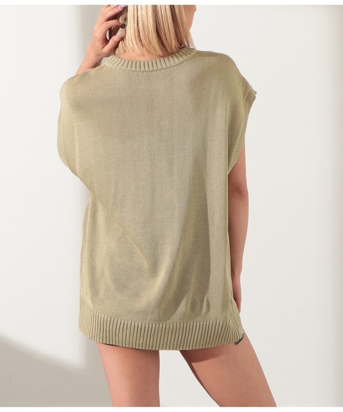 LATINA（ラティーナ）の「麻タッチワイドトップスカットソー（Tシャツ/カットソー・レディース・ベージュ/オリーブ・FREE）」の6枚目の写真