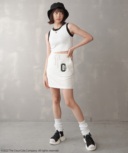 Coca Cola（コカコーラ）の「【Coca-Cola/コカ・コーラ】スウェットミニスカート（スカート・レディース・ホワイト/ブラック/レッド/サックスブルー・ONESIZE）」の19枚目の写真