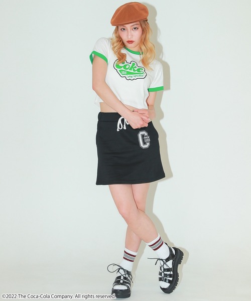 Coca Cola（コカコーラ）の「【Coca-Cola/コカ・コーラ】スウェットミニスカート（スカート・レディース・ホワイト/ブラック/レッド/サックスブルー・ONESIZE）」の9枚目の写真