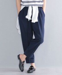 *SHIPS: リラックスフィット リネン混 アンクル テーパード ダイナー イージー パンツ