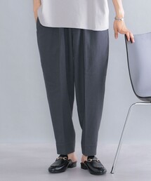 *SHIPS: リラックスフィット リネン混 アンクル テーパード ダイナー イージー パンツ