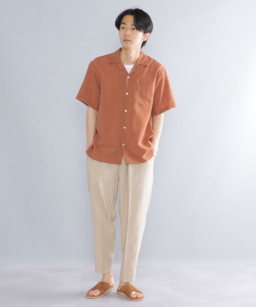 SHIPS(シップス)の「*SHIPS: リラックスフィット リネン混 アンクル テーパード ダイナー イージー パンツ(その他パンツ・メンズ・キャメル/グリーン/ベージュ/ネイビー/チャコールグレー/ライトブルー・LARGE/X-LARGE/SMALL/MEDIUM)」の11枚目の写真