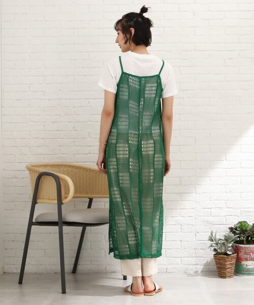 Cutie Blonde（キューティーブロンド）の「◆【2点セット】クロシェ風キャミワンピース（セットアップ・レディース・グリーン/ブラック/ベージュ・03/02）」の15枚目の写真