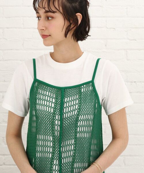 Cutie Blonde（キューティーブロンド）の「◆【2点セット】クロシェ風キャミワンピース（セットアップ・レディース・グリーン/ブラック/ベージュ・03/02）」の16枚目の写真