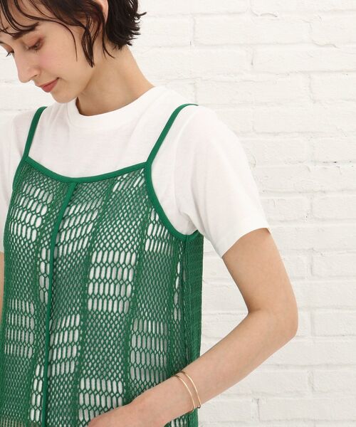 Cutie Blonde（キューティーブロンド）の「◆【2点セット】クロシェ風キャミワンピース（セットアップ・レディース・グリーン/ブラック/ベージュ・03/02）」の17枚目の写真