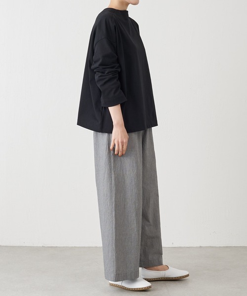 BEARDSLEY(ビアズリー)の「前後で着られる2WAY仕様 ボーダースナップカーデ(カーディガン/ボレロ・レディース・ブラック系その他/ネイビー/ブラック・FREE)」の21枚目の写真