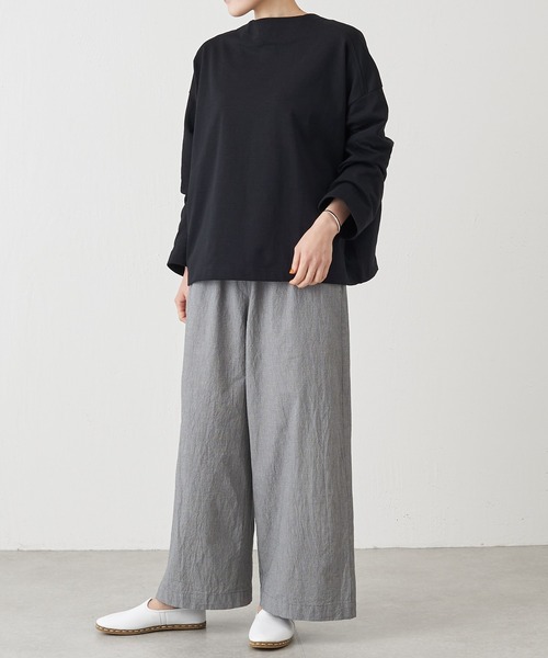 BEARDSLEY(ビアズリー)の「前後で着られる2WAY仕様 ボーダースナップカーデ(カーディガン/ボレロ・レディース・ブラック系その他/ネイビー/ブラック・FREE)」の15枚目の写真