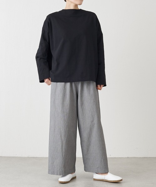 BEARDSLEY(ビアズリー)の「前後で着られる2WAY仕様 ボーダースナップカーデ(カーディガン/ボレロ・レディース・ブラック系その他/ネイビー/ブラック・FREE)」の14枚目の写真