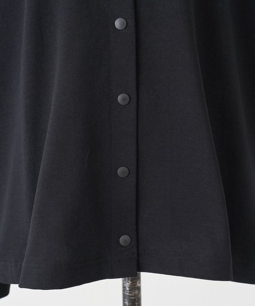 BEARDSLEY(ビアズリー)の「前後で着られる2WAY仕様 ボーダースナップカーデ(カーディガン/ボレロ・レディース・ブラック系その他/ネイビー/ブラック・FREE)」の12枚目の写真
