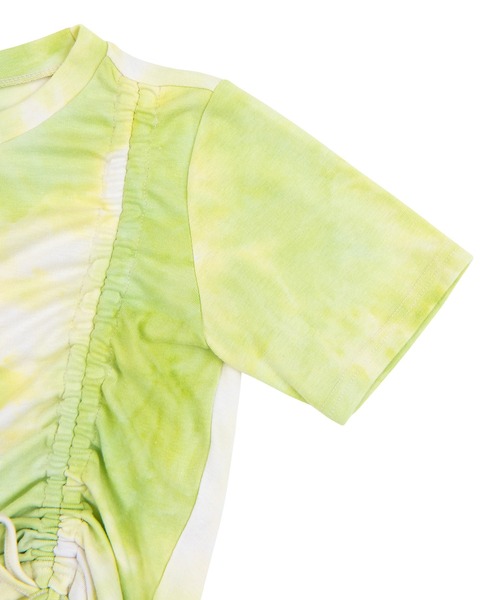 PUNYUS（プニュズ）の「タイダイ柄ドロストトップス（Tシャツ/カットソー・レディース・ライム/ブラック・3/2/4/1）」の3枚目の写真