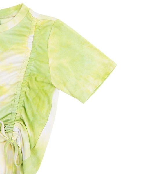 PUNYUS（プニュズ）の「タイダイ柄ドロストトップス（Tシャツ/カットソー・レディース・ライム/ブラック・3/2/4/1）」の10枚目の写真