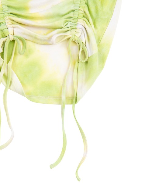 PUNYUS（プニュズ）の「タイダイ柄ドロストトップス（Tシャツ/カットソー・レディース・ライム/ブラック・3/2/4/1）」の8枚目の写真