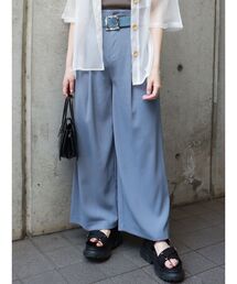 ハイウエストタックワイドパンツ