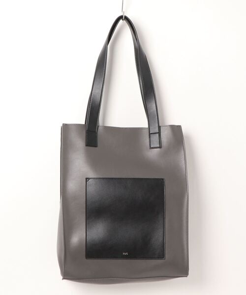 koe（コエ）の「フロントポケットスクエアトート*（トートバッグ・レディース・チャコールグレー/ブラック/グリーン/アイボリー/グレイッシュベージュ・FREE）」の20枚目の写真
