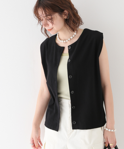 JOURNAL STANDARD relume(ジャーナルスタンダード レリューム)の「2WAYナシジノースリーブ(Tシャツ/カットソー・レディース・グリーン/ブラック・FREE)」の11枚目の写真