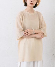 KBF | オーバーサイズガラスニットTEE(ニット/セーター)
