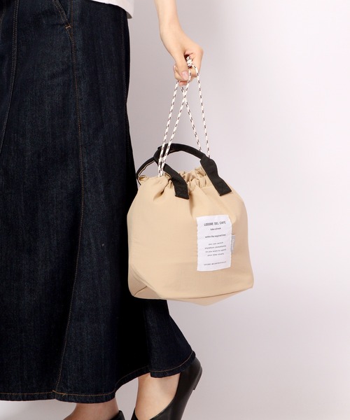 FUNALIVE（ファンアライブ）の「Chepeli 保冷巾着ランチバッグ（エコバッグ/サブバッグ・レディース・ブラック/ブルー/ベージュ/ピンク/グリーン/ブラック系その他/パープル/オレンジ系その他・FREE）」の4枚目の写真