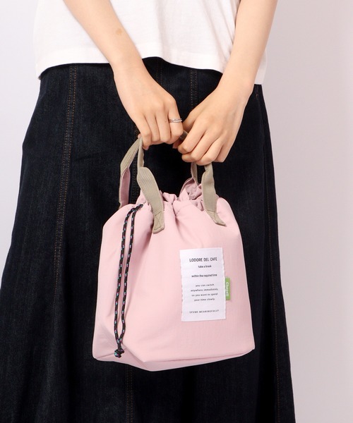 FUNALIVE（ファンアライブ）の「Chepeli 保冷巾着ランチバッグ（エコバッグ/サブバッグ・レディース・ブラック/ブルー/ベージュ/ピンク/グリーン/ブラック系その他/パープル/オレンジ系その他・FREE）」の7枚目の写真