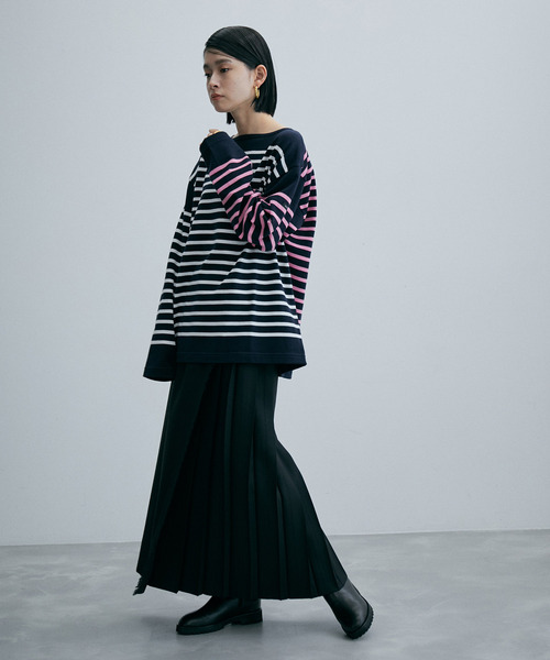 ADAM ET ROPE'(アダムエロペ)の「【G.F.G.S. for ADAM ET ROPE'】別注ボートネックボーダー(Tシャツ/カットソー・レディース・ネイビー/ピンク/イエロー・FREE)」の15枚目の写真