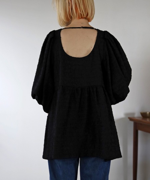 UNFIELD(アンフィールド)の「【UNFIELD】ふくれジャガードチュニック(チュニック・レディース・ブラック/グリーン・FREE)」の8枚目の写真