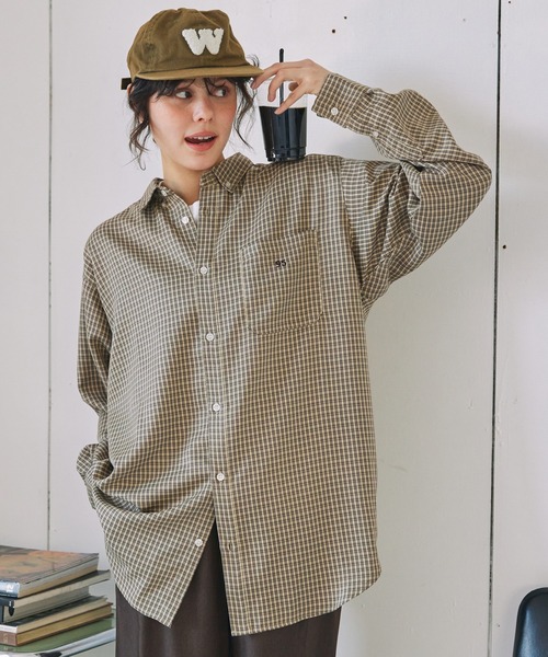 完売新品未使用　B.C STOCK 【ZOZO限定】アソート柄シャツ　人気色 セール】ビッグアソートナンバリング刺繍ボタンダウンシャツ（シャツ