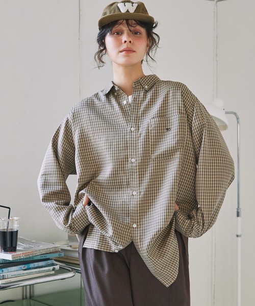 ビッグアソートナンバリング刺繍ボタンダウンシャツ MONO-MART LADY'S