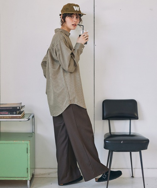ビッグアソートナンバリング刺繍ボタンダウンシャツ MONO-MART LADY'S