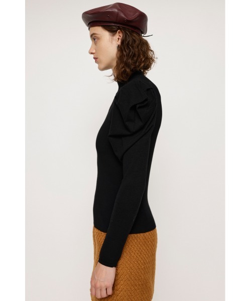 SLY（スライ）の「EDGE PUFF TOPS エッジ パフ トップス ニット（ニット/セーター・レディース・ダークベージュ/ブラック/アイボリー/ライトグリーン・FREE）」の22枚目の写真