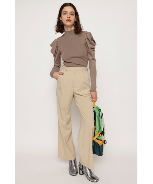 SLY（スライ）の「EDGE PUFF TOPS エッジ パフ トップス ニット（ニット/セーター・レディース・ダークベージュ/ブラック/アイボリー/ライトグリーン・FREE）」の8枚目の写真