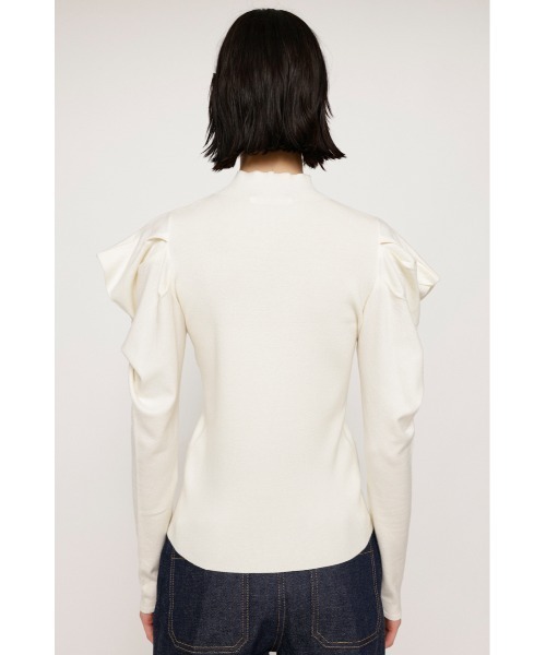 SLY（スライ）の「EDGE PUFF TOPS エッジ パフ トップス ニット（ニット/セーター・レディース・ダークベージュ/ブラック/アイボリー/ライトグリーン・FREE）」の15枚目の写真