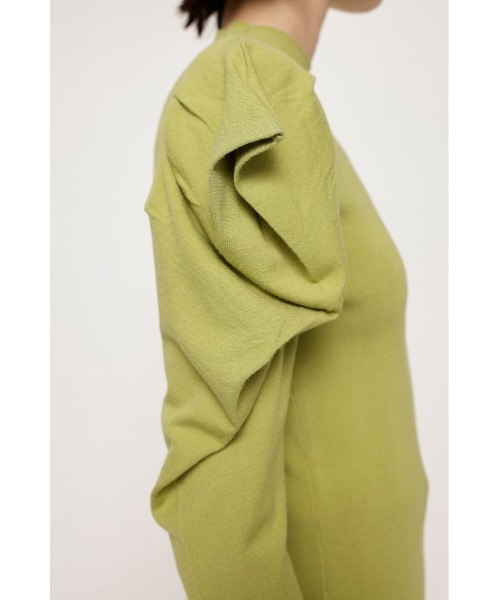 SLY（スライ）の「EDGE PUFF TOPS エッジ パフ トップス ニット（ニット/セーター・レディース・ダークベージュ/ブラック/アイボリー/ライトグリーン・FREE）」の20枚目の写真