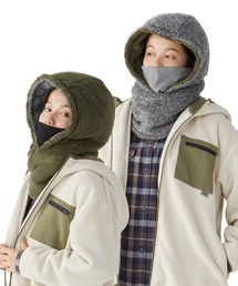 KRIFF MAYER Kid's Collection（クリフメイヤーキッズコレクション）の「フード型 ネックウォーマー マウスカバー(マスク)付き リバーシブル ボア ボリュームネック バラクラバ  ニンジャりん（ネックウォーマー/スヌード・キッズ）」