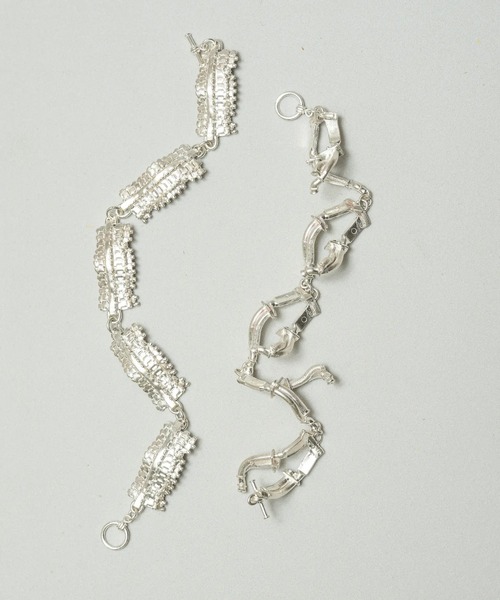 HERGO（ハーゴ）の「HERGO ハーゴ / BRACELET SV925 -caterpillar-【HERGO×ISAJI YUGO】 シルバー925ブレスレット/ untitled12（ブレスレット・メンズ・シルバー・FREE）」の3枚目の写真