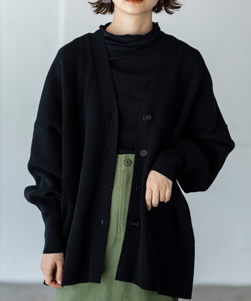 THE SHOP TK （ザ ショップ ティーケー ）の「◆ボリューム袖ミドル丈カーディガン（カーディガン/ボレロ・レディース・ブラック/イエロー/ライトベージュ/ピンク系・11/12/13）」の20枚目の写真