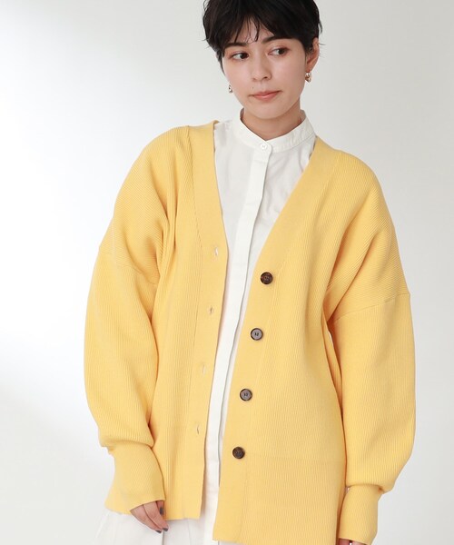 THE SHOP TK （ザ ショップ ティーケー ）の「◆ボリューム袖ミドル丈カーディガン（カーディガン/ボレロ・レディース・ブラック/イエロー/ライトベージュ/ピンク系・11/12/13）」の18枚目の写真