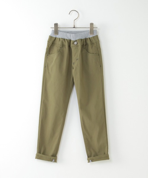ikka(イッカ)の「【キッズ】ウエストリブスーパーストレッチパンツ(100~160cm)(その他パンツ・キッズ・ベージュ/カーキオリーブ/ブラック・150/110/120/130/140/160/100)」の1枚目の写真