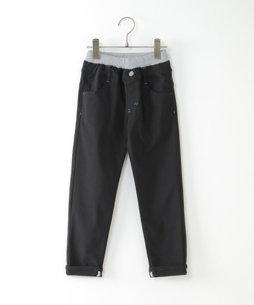 ikka(イッカ)の「【キッズ】ウエストリブスーパーストレッチパンツ(100~160cm)(その他パンツ・キッズ・ベージュ/カーキオリーブ/ブラック・150/110/120/130/140/160/100)」の2枚目の写真
