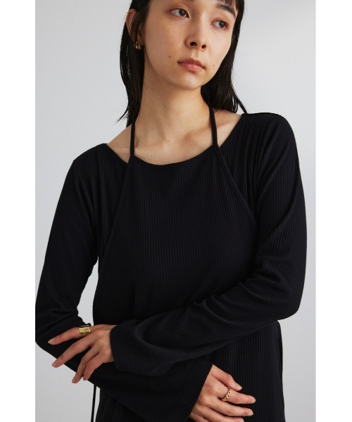 STYLEMIXER（スタイルミキサー）の「エプロンレイヤードカットワンピース（ワンピース・レディース・カーキ/ブラック・SMALL/MEDIUM）」の15枚目の写真