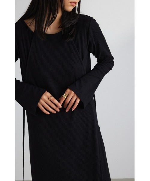 STYLEMIXER（スタイルミキサー）の「エプロンレイヤードカットワンピース（ワンピース・レディース・カーキ/ブラック・SMALL/MEDIUM）」の17枚目の写真