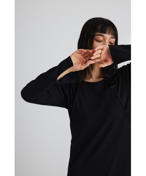 STYLEMIXER（スタイルミキサー）の「エプロンレイヤードカットワンピース（ワンピース・レディース・カーキ/ブラック・SMALL/MEDIUM）」の18枚目の写真