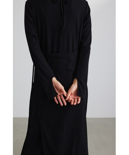 STYLEMIXER（スタイルミキサー）の「エプロンレイヤードカットワンピース（ワンピース・レディース・カーキ/ブラック・SMALL/MEDIUM）」の3枚目の写真