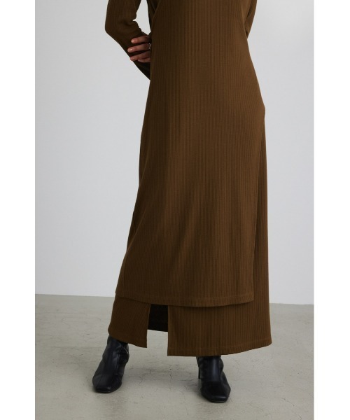 STYLEMIXER（スタイルミキサー）の「エプロンレイヤードカットワンピース（ワンピース・レディース・カーキ/ブラック・SMALL/MEDIUM）」の9枚目の写真