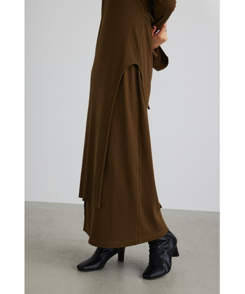 STYLEMIXER（スタイルミキサー）の「エプロンレイヤードカットワンピース（ワンピース・レディース・カーキ/ブラック・SMALL/MEDIUM）」の10枚目の写真