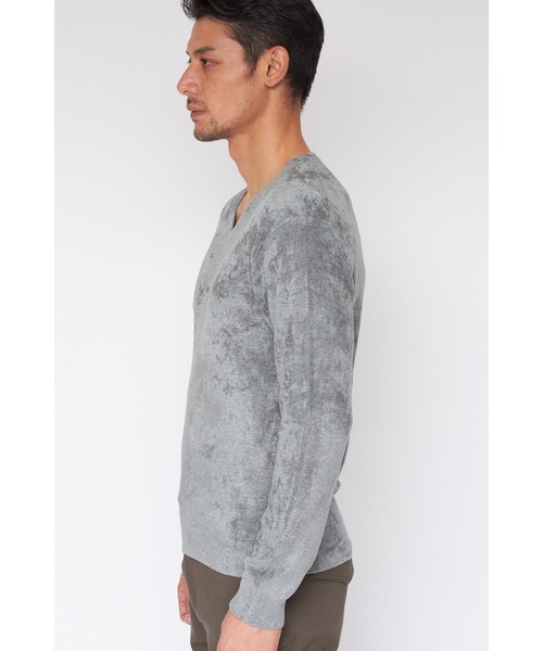 TORNADO MART(トルネードマート)の「ZERO by TORNADO MART∴モールヤーンVネックニット(ニット/セーター・メンズ・ライトグリーン/ブラック/ダークブラウン系/オレンジ・L/LL/M)」の16枚目の写真