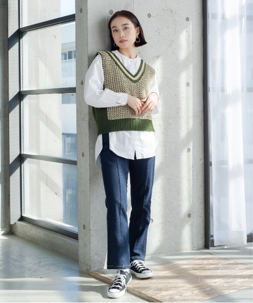 StyleSea（スタイルシー）の「センターシームデニムパンツ（デニムパンツ・レディース・ブラック/インディゴブルー/ブルー・SMALL/MEDIUM）」の14枚目の写真