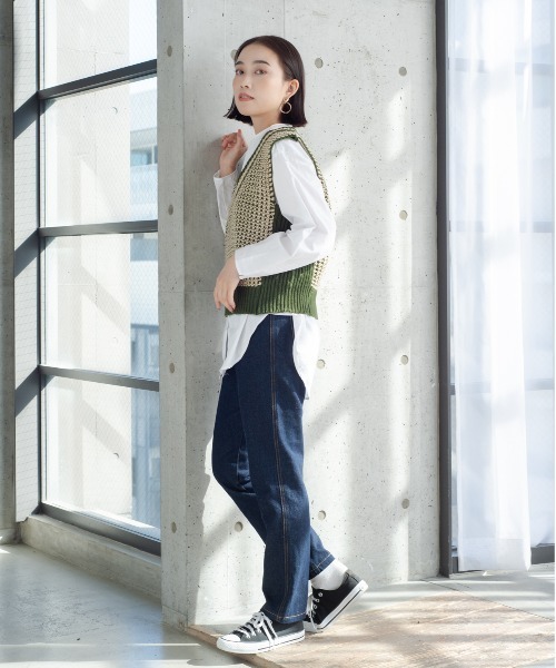 StyleSea（スタイルシー）の「センターシームデニムパンツ（デニムパンツ・レディース・ブラック/インディゴブルー/ブルー・SMALL/MEDIUM）」の15枚目の写真